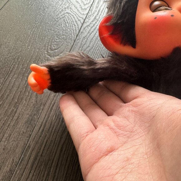 Rare Vintage 70s Monchhichi Sleepy Eyes Toy Plush Japan Preowned Collectible - Picture 8 of 16